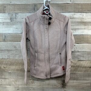 Eastern Mountain Sports Womens EMS Fleece Jacket Zip Funnel Neck Rose Size M